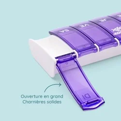 Pilulier hebdomadaire Anabox Box7 Violet