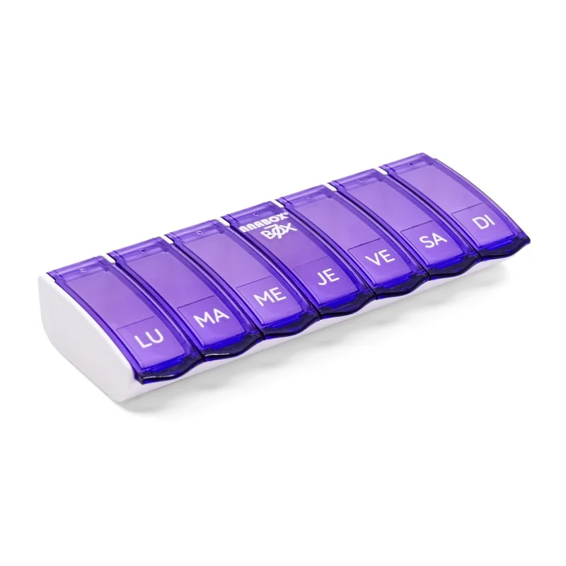 Pilulier hebdomadaire Anabox Box7 Violet