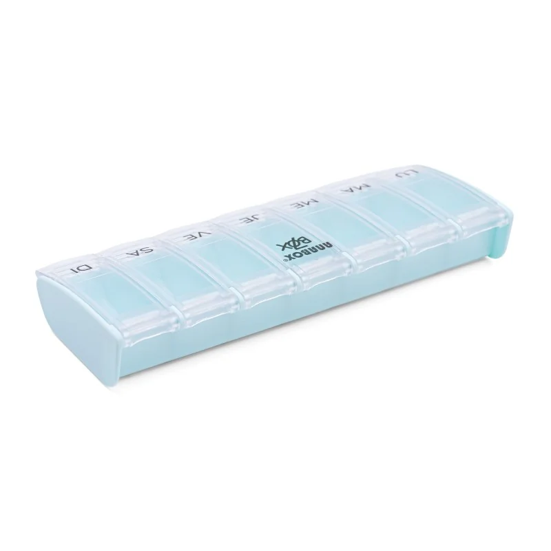 Pilulier hebdomadaire Anabox Box7 Bleu pastel