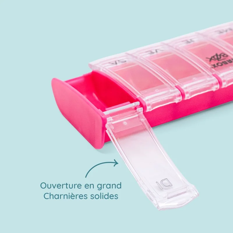 Pilulier hebdomadaire Anabox Box7 Rose Pastel