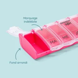 Pilulier hebdomadaire Anabox Box7 Rose Pastel