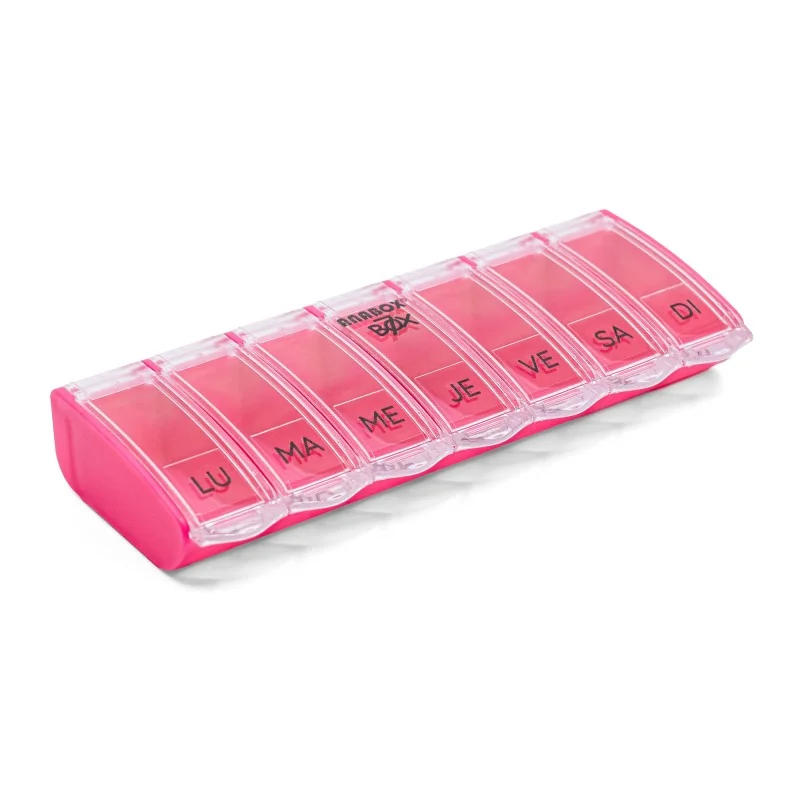 Pilulier hebdomadaire Anabox Box7 Rose Pastel