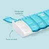Pilulier semainier Anabox Box7 avec séparateur Turquoise