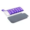 Pilulier Box7 violet avec étui noir
