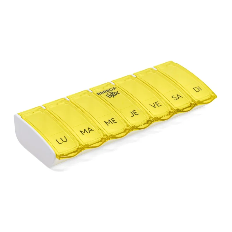 Pilulier hebdomadaire Anabox Box7 Jaune