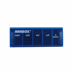 Pilulier journalier Anabox 5 prises par jour Bleu Ciel