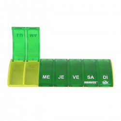 Pilulier hebdomadaire Anabox Box7 Vert pastel - Vert
