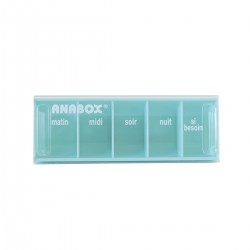 Pilulier journalier Anabox 5 prises par jour Bleu pastel