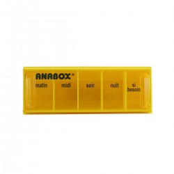 Pilulier journalier Anabox 5 prises par jour Jaune