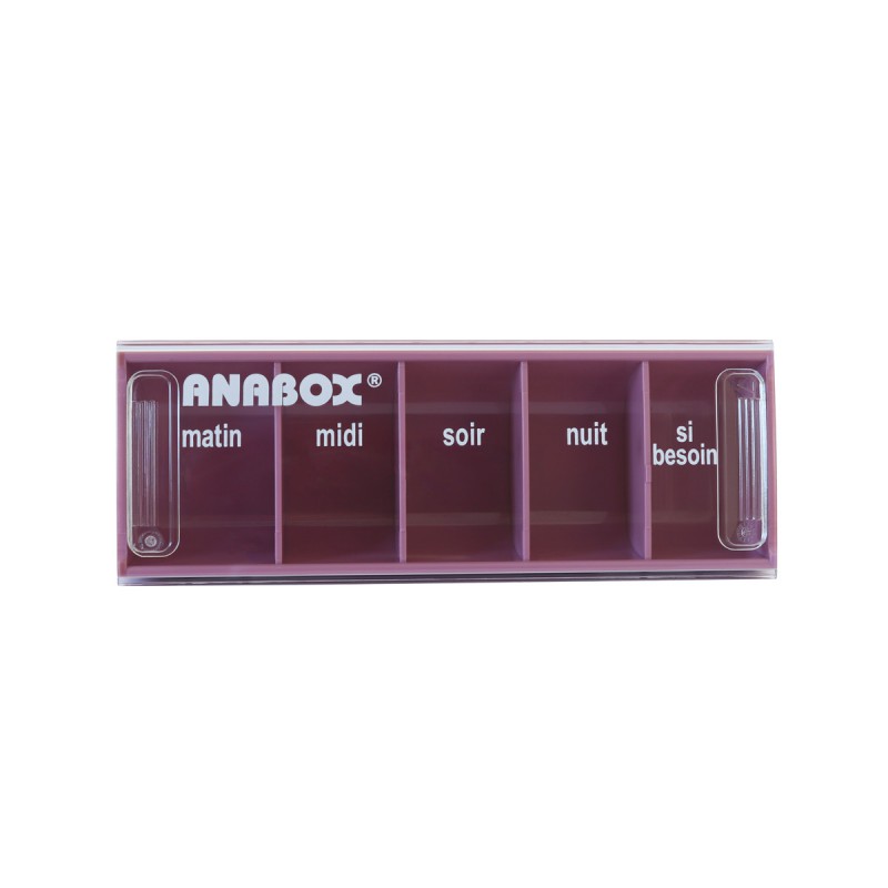 Pilulier journalier Anabox 5 prises par jour Lilas