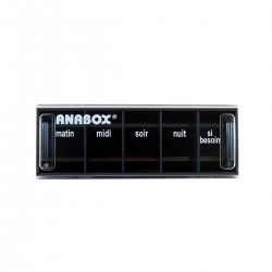 Pilulier journalier Anabox 5 prises par jour Noir