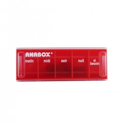 Pilulier journalier Anabox 5 prises par jour Rouge