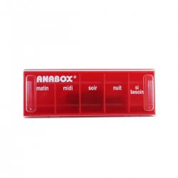 Pilulier journalier Anabox 5 prises par jour Rouge