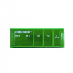 Pilulier journalier Anabox 5 prises par jour Vert Anis
