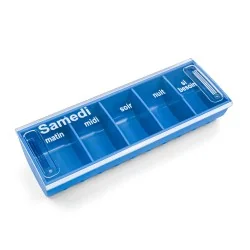 RECONDITIONNE Pilulier à la semaine Anabox Arc en ciel avec étui